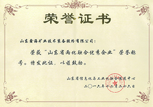 山东省两化融合优秀企业